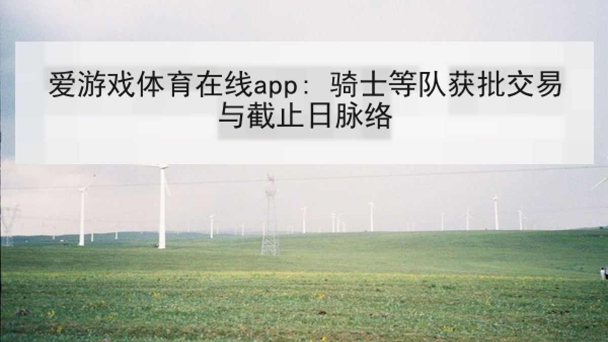 爱游戏体育在线app: 骑士等队获批交易与截止日脉络 爱游戏体育在线app: 骑士等队获批交易与截止日脉络